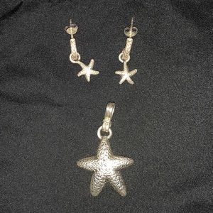 Barse Starfish pendant and earrings
